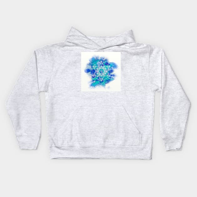 Metatron Blue Kids Hoodie by GalartCreations